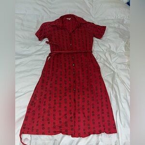 100% cotton viole hand block print dress
Layla brooklyn 
Mother of pearl buttons